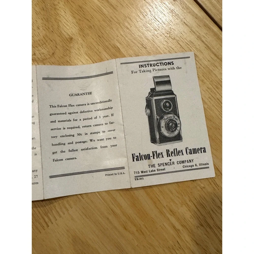 Vintage Falcon-Flex Reflex Camera Model M All Aluminum Case Box 1940's